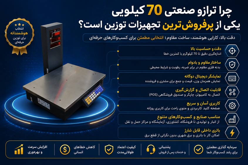 ترازو صنعتی 70 کیلویی